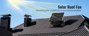 Bild in Galerie-Viewer laden, Amocart Solar Attic Fan 40W 1230 CFM Large Air Flow Solar Roof Vent Low Noise and Weatherproof with Smart Adapter for Home
