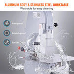 Amocart Commercial Electric Meat Bandsaw Stainless Steel Countertop Bone Sawing Machine 0.16-7.9 Inch Cutting Thickness Frozen Meat Cutter with 6 Blades for Rib Pork Beef