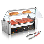 Amocart  5/7/11 Commercial Hot Dog Roller Electric Sausage Maker Barbecue Grill Machine for Camping Party Home Appliance 110V