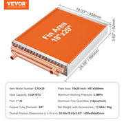 Charger l'image dans la visionneuse de galerie, Amocart Heat Exchanger Water to Air 18"x 20" for Outdoor Wood Furnaces Residential Heating and Cooling and Forced Air Heating
