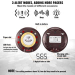 Amocart Restaurant Pager System Wireless Long Range Lineup Waiting Queue Signal Guest Customer Calling Beepers for Food Truck