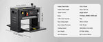 Amocart Thickness Planer 13inch Benchtop Planer & Two-Blade 15-Amp 1800W Powerful Motor Low Noise for DIY Woodworking Planing