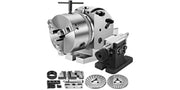 Bild in Galerie-Viewer laden, Amocart Dividing Head 5Inch 3 Jaw Precision Semi Universal Dividing Head for Milling Machine Rotary Table Tailstock Milling Set
