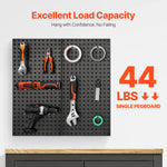 SucceBuy 24 x 12in 2/4pcs Metal Pegboard Panels Wall Organizer with Hooks Accessories for Garage Tool Storage Craft Room Home