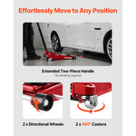 SucceBuy 3 Ton Low Profile Floor Jack  Aluminum Racing Floor Jack with Dual Pistons Quick Lift Pump for Sports Car SUV Pickup
