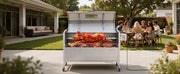 Charger l'image dans la visionneuse de galerie, Amocart 46/52 Inch Stainless Steel Rotisserie Grill Outdoor BBQ Pig Lamb Charcoal Spit Roaster Kit
