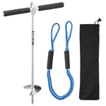 SucceBuy Sand Anchor, 18/36in Stainless Steel Beach Anchor, Sand Boat Anchors with Spiral Blade, Shallow Water Boat Auger Anchor