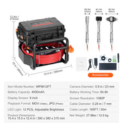 Load image into Gallery viewer, Amocart Sewer Camera 30m/50m/70m Drain Pipe Inspection Camera with 512Hz Transmitter 9" Screen 1080P HD Snake Plumbing Camera
