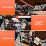 SucceBuy Belt Grinder Sander Variable Speed Belt Polisher with VFD 1500W Knife Sharpener Grinding Moulds & 3PCS Sanding Belts