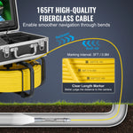 SucceBuy Sewer Camera 165 ft/50 m Self-Leveling Drain Inspection Camera with 9" 1080P HD Screen and 512Hz Locator for Duct Pipe
