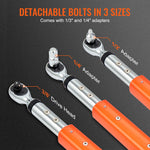 SucceBuy 3/8"1/2"Digital Torque Wrench Drive Electronic Torque Wrench Torque Wrench Kit 3.7-37/25-250ft.lb Torque Accurate Range