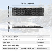 Bild in Galerie-Viewer laden, Amocart 10 TON Traction Boards with PP Material Recovery Boards for Off-road Vehicle Car Pickup SUV RV Pair Tire Traction Mats
