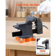 Charger l'image dans la visionneuse de galerie, Amocart Bench Vise 4.5 Inch Portable Workbench Vice with 270° Swivel Base Cast Iron Construction for Woodworking Metalworking
