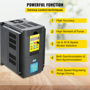 Bild in Galerie-Viewer laden, Amocart 2.2/3/4/7.5KW VFD Frequency Inverter 110V/220V1/3P Input 3P Output VariableFrequency Drive CNC Motor Inverter Converter
