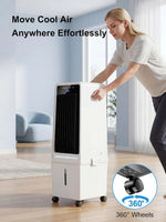 1800CFM 30'' Windowless Swamp Cooler 4.2Gal Tank Portable Cooling Fan with LED Ambient Light, Customized
