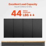 Amocart 24"x12" 2/3/4pcs Metal Pegboard Panels Steel Wall Tools Organizer Garage Storage Peg Panel for Workbench Office Craft