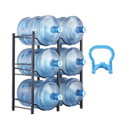 Charger l'image dans la visionneuse de galerie, Amocart 3/4/5 Tiers Water Jug Holder Iron Water Bottle Holder Double/Single Row Easy Installation for Kitchen Office Livingroom
