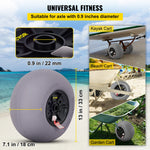 SucceBuy Beach Balloon Wheels 13" Replacement Sand Tires TPU Cart Tires for Kayak Dolly Canoe and Buggy w/ Free Air Pump 2-Pack