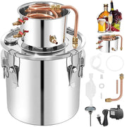 Load image into Gallery viewer, Amocart 50L Moonshine Still Alcohol Distiller w/ Water Pump Stainless Copper DIY Home Brew Ethanol Wine Essential OilBrewingKit
