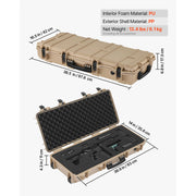 Bild in Galerie-Viewer laden, Amocart Hard Rifle Case Lockable Rifle Case with Pre-cut Foams Wheels IP67 Waterproof Pistol Storage Cases for Rifles Shotguns
