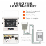 SucceBuy Electric Garage Heater Digital Fan Forced Wall with Remote Control Overheat Protection Hardwired Heater  for Workshop