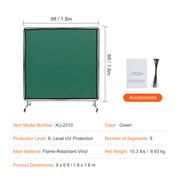 Bild in Galerie-Viewer laden, Amocart Welding Screen with Frame 6' x 6' Welding Curtain Screen Flame-Resistant Vinyl Welding Protection Screen

