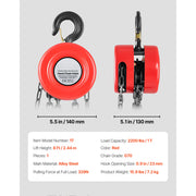Bild in Galerie-Viewer laden, Amocart 1T/2T Hand Chain Hoist Manual Chain Block with 8/10/20 ft Lifting Height Pulley Hoist for Garage Warehouse Machinery
