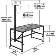 Charger l'image dans la visionneuse de galerie, Amocart Goat Sheep Stand 51x23in Livestock Stand Metal Livestock Milking and Shearing Stand 21" to 33" Adjustable Height White
