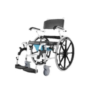 Charger l'image dans la visionneuse de galerie, Amocart Shower Wheelchair 17.5in Bathroom Wheelchair for Inside Shower Adjustable Rolling Shower Chair for Disabled Adult
