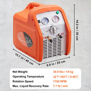 Charger l'image dans la visionneuse de galerie, Amocart 3/4 1HP Refrigerant Recovery Machine Portable AC Recovery Machine 60Hz Recovery Machine HVAC for Car Air Conditioning
