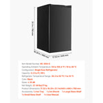 Amocart 48L 90L Mini Fridge Single Door Compact Refrigerator Adjustable Temperature Metal Shelf Energy Efficient Refrigerator