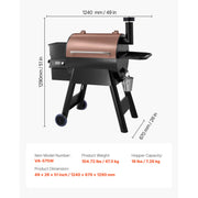 Bild in Galerie-Viewer laden, WiFi App-Controlled Pellet Grill, Amocart BBQ Smoker with LCD Controller for Camping
