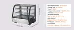 Amocart 3.5/4.2/5/9.8 cft Refrigerated Display Case Large Commercial Pastry Display Refrigerator with LED Lighting for Bakery