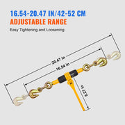 Bild in Galerie-Viewer laden, Amocart 2/4pcs Ratchet Chain Binders 1/4"-5/16" Load Binder with 2 Hooks Tie Downs Tow Chain for Flatbed Trailer Transport
