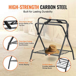 Amocart Folding Saddle Rack 28 x 19 x 37.5 in Freestanding Horse Saddle Stand Steel Saddle Rack for English & Western Saddles