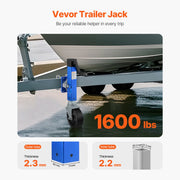 Charger l'image dans la visionneuse de galerie, Amocart 10in Trailer Jack Sidewind Round with Handle Bolt-on 1600lbs Tongue Single Jockey Wheel for Boat RV Parts Accessories
