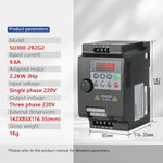 Economical VFD 0.75/1.5/2.2/4/5.5KW 220V/380V 3 Phase Output Variable Frequency Drive Converter Motor Speed Controller Inverter