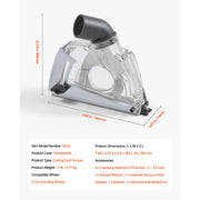 Charger l'image dans la visionneuse de galerie, Amocart Cutting Dust Shroud for Angle Grinders Universal 4-5 in Angle with 6 Clamping Washers &amp; 5 in Diamond Grinding Cup Wheel
