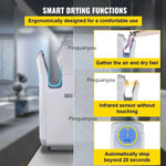 SucceBuy Hand Dryer Machinery Automatic High-speed Jet Double-sided Secure Robust Material Blade for Washroom Multicolor