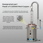 HOOLOO CT30Cu Distiller Small Home Brewing 220V/110V Moonshine Still Machine Rectification Brewing Equipment Whiskey Brandy Rum