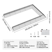 Charger l'image dans la visionneuse de galerie, Amocart Chicken Tunnels 157.5 x 39.4 x 24.2 in Chicken Tunnels for Yard Portable Chicken Tunnels for Outside Corner Frames
