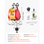 SucceBuy 2-in-1 Electric Hoist 1100 lbs 1800W Wired/Wireless Portable Power Winch 98 ft Lifting Height for Garage Factory Towing