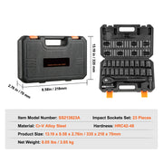 Bild in Galerie-Viewer laden, Amocart 1/2" 3/8" Drive Impact Socket Set 23/33/34/48/65 PCs Deep Socket Set SAE Metric Cr-V Cr-Mo Alloy Steel for Auto Repair
