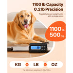 SucceBuy 1100LBS Digital Postal Scale 0.2 lbs Dual Accuracy Commercial Weight Scale with Hold/Tare Function for Packages Postage