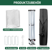 Load image into Gallery viewer, 6.5x6.5ft Pop Up Canopy Tent, Outdoor Tent Canopy Foldable Portable Canopies for Camping, Patio, Easy Up Gazebo Canopy with Carry Bag, White

