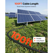 Charger l'image dans la visionneuse de galerie, Amocart 30FT/50FT/100FT Solar Panel Extension Cable with Flame Retardant Protective Sleeving Female and Male Connectors for RV
