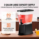Amocart Beverage Dispenser 3 Gallon Drink Dispenser for Parties Plastic Juice Dispenser w/ Stand Spigot Lid Iced Tea Dispenser