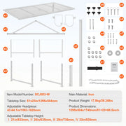 Charger l'image dans la visionneuse de galerie, Amocart Goat Sheep Stand 51x23in Livestock Stand Metal Livestock Milking and Shearing Stand 21" to 33" Adjustable Height White

