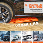 Amocart 10 TON Traction Boards with PP Material Recovery Boards for Off-road Vehicle Car Pickup SUV RV Pair Tire Traction Mats