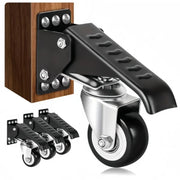 Load image into Gallery viewer, Amocart 165 lbs 2.5" Set of 4 Workbench Caster Wheels Side Mounted Retractable Stepdown Wheel 360° Swivel for Tables Equipment
